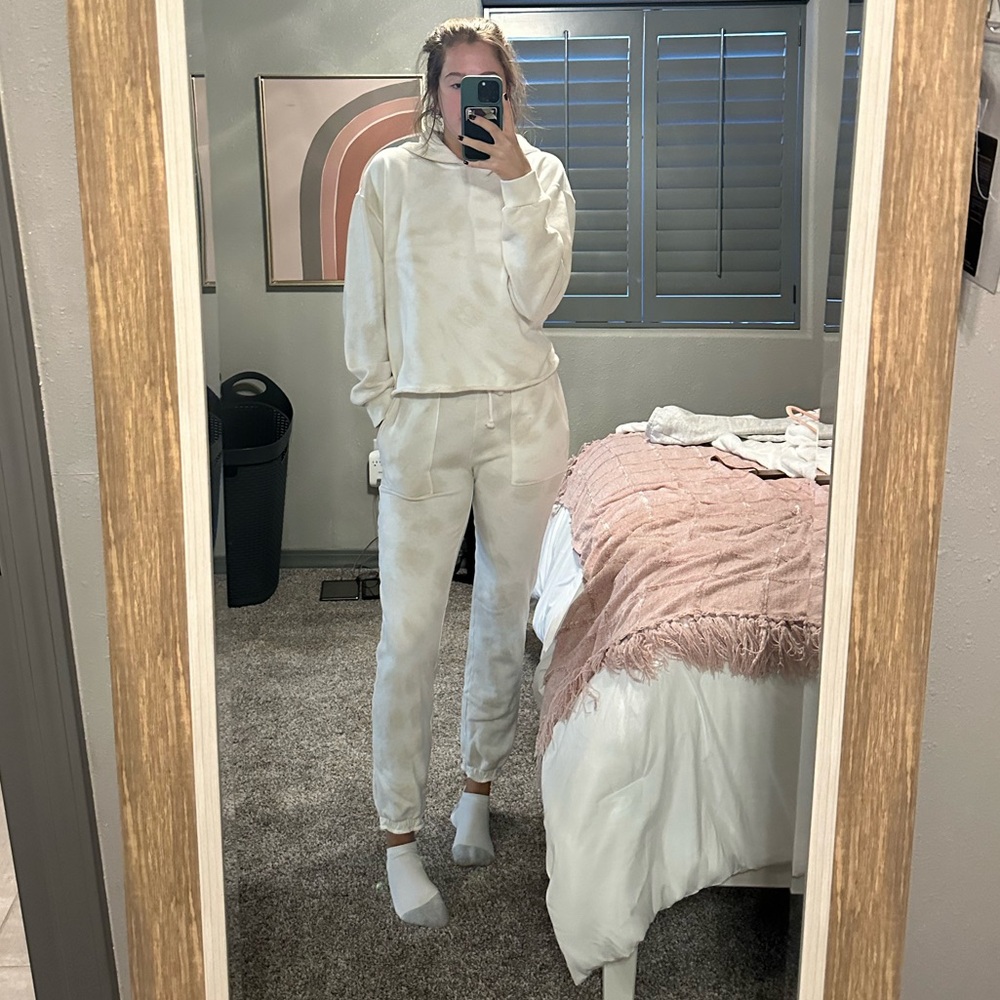 SMALL Abercrombie and Fitch Garment Dyed Hoodie and Sweatpant Set